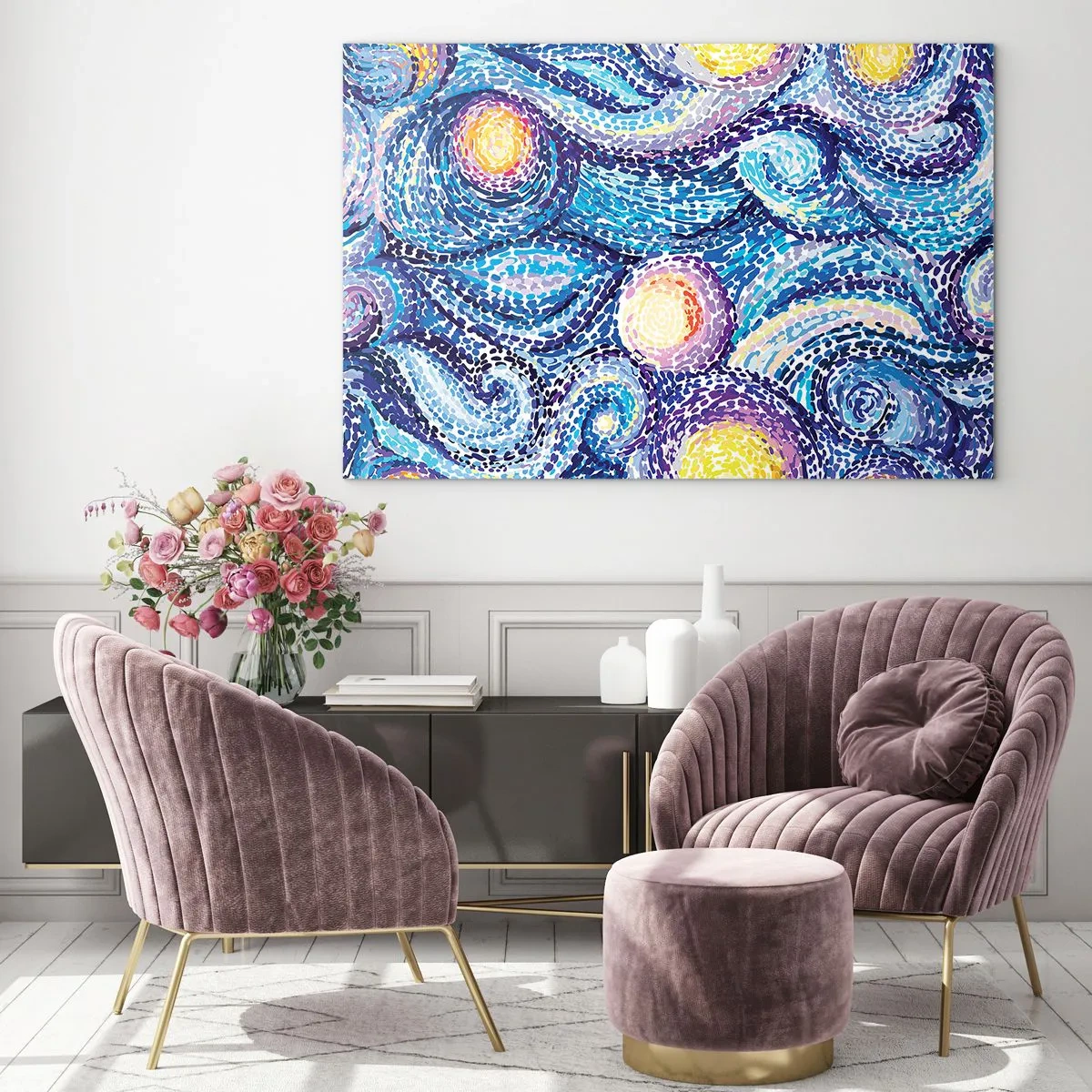 Obraz na skle - Z obrazu van Gogha - 100x70 cm