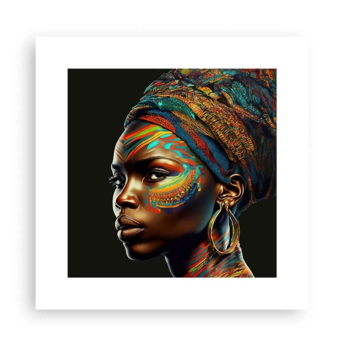 Plagát - Africká kráľovná - 30x30 cm