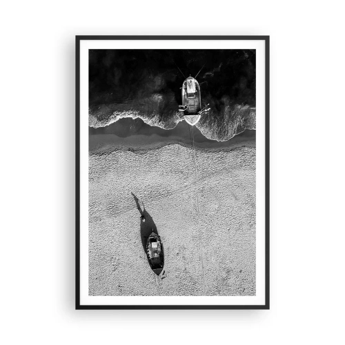 Plagát v čiernom ráme - Ešte na brehu… - 70x100 cm