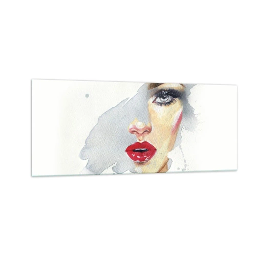 Obraz na skle - Odraz v kvapke vody - 100x40 cm