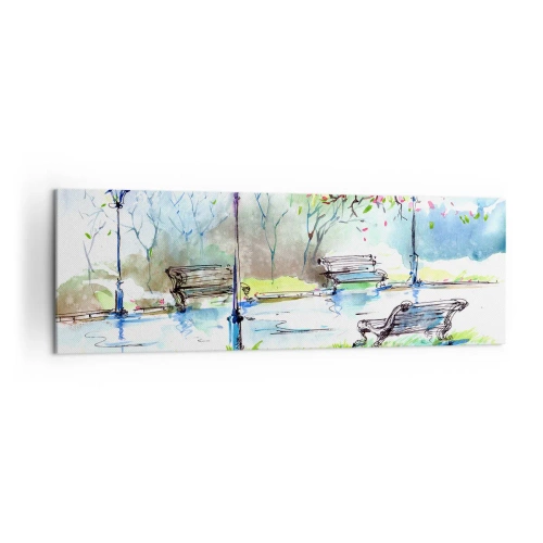 Obraz na plátne - Kúzlo parkového ticha - 160x50 cm