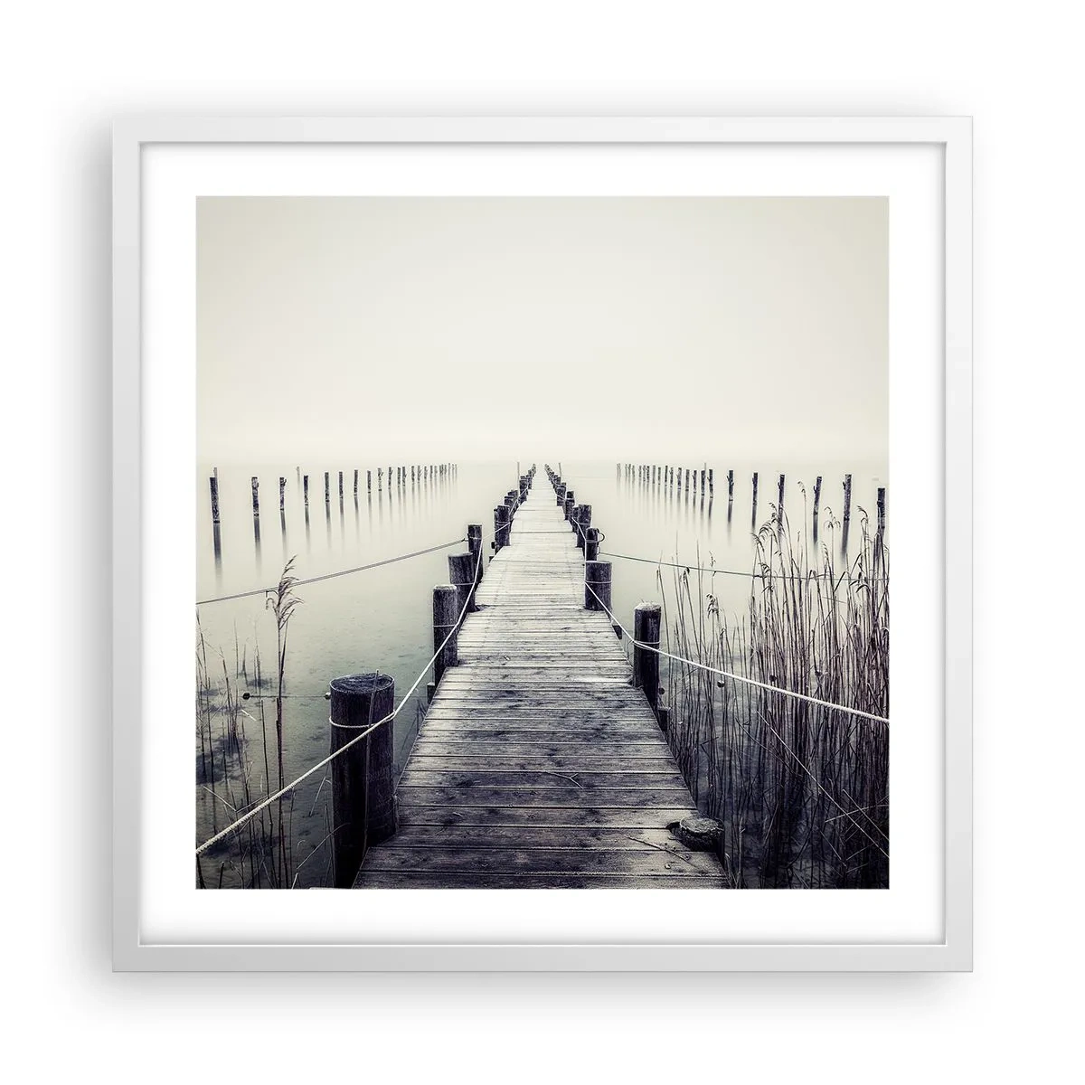 Plagát v bielom ráme - Ponor sa do pokoja - 50x50 cm