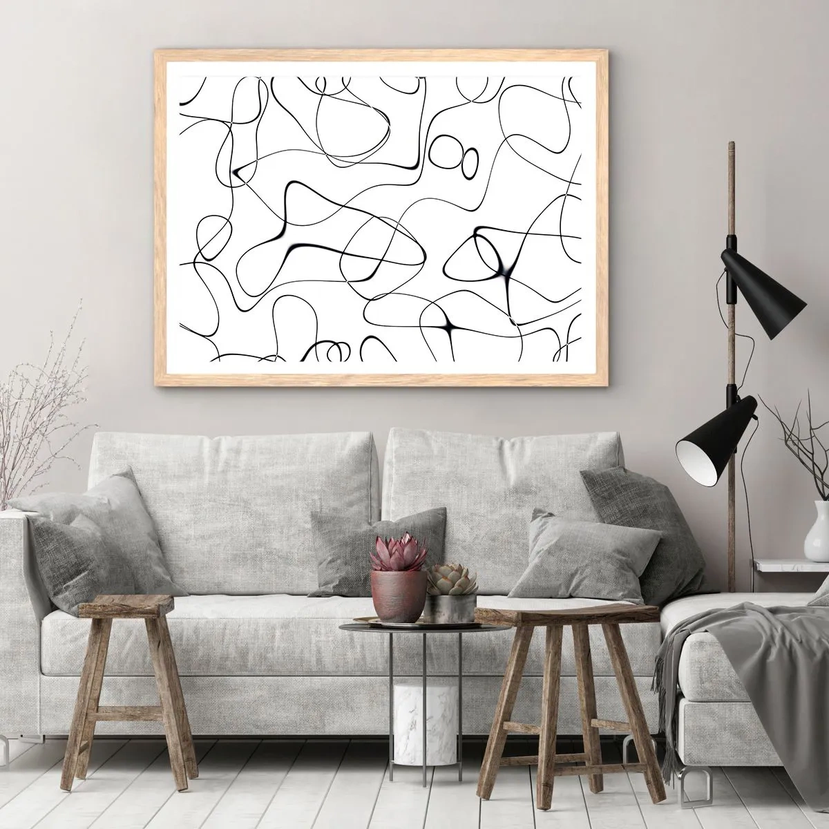 Plagát v ráme zo svetlého duba - Cesty života, zákruty osudu - 50x40 cm