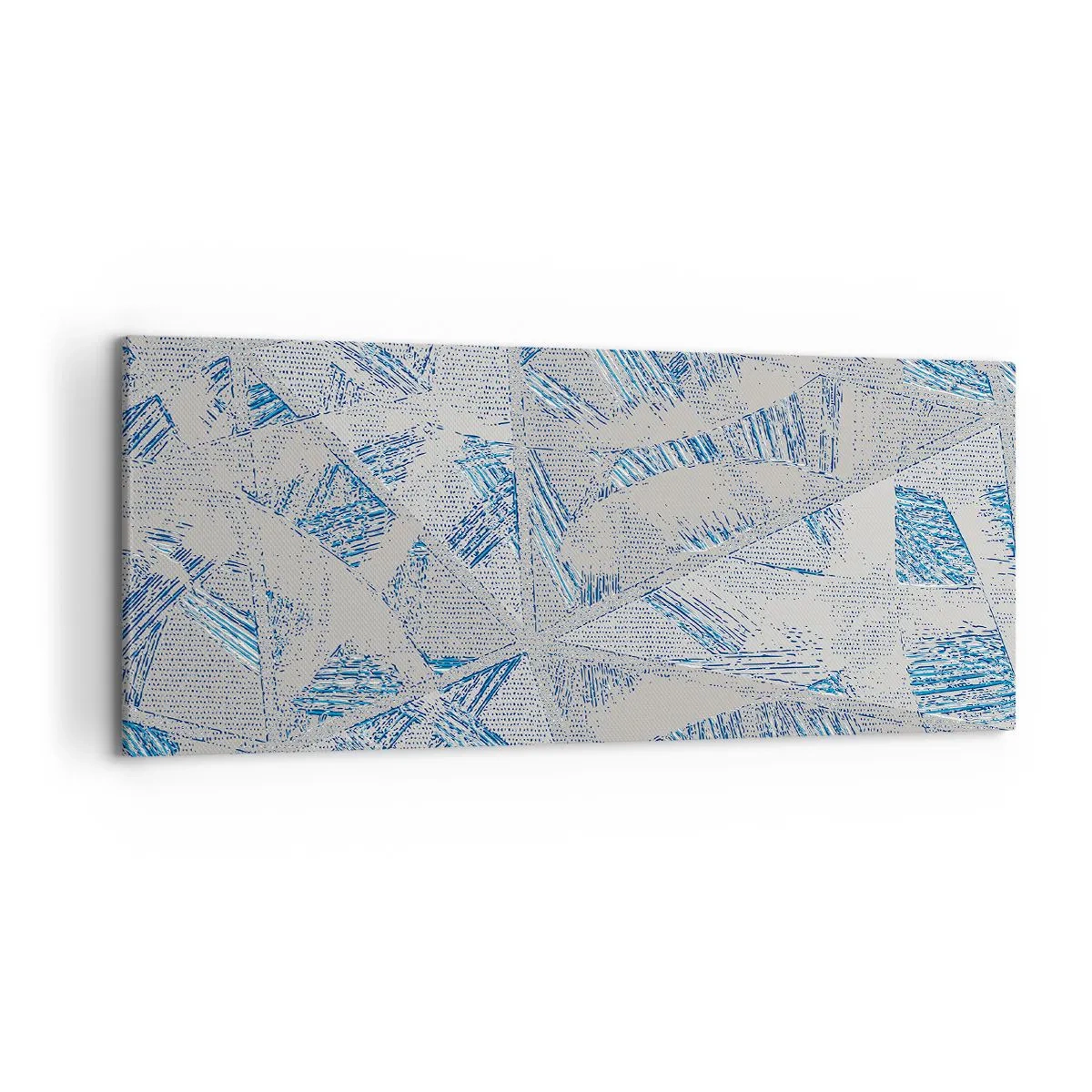 Obraz na plátne - V šedo-modrom labyrinte - 120x50 cm