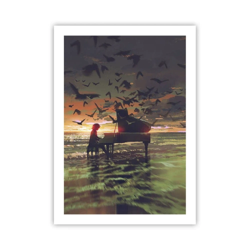 Plagát - Koncert na piano a vlny - 50x70 cm