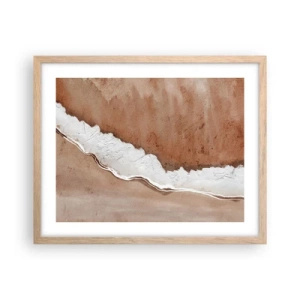 Plagát v ráme zo svetlého duba - V zemitých farbách - 50x40 cm