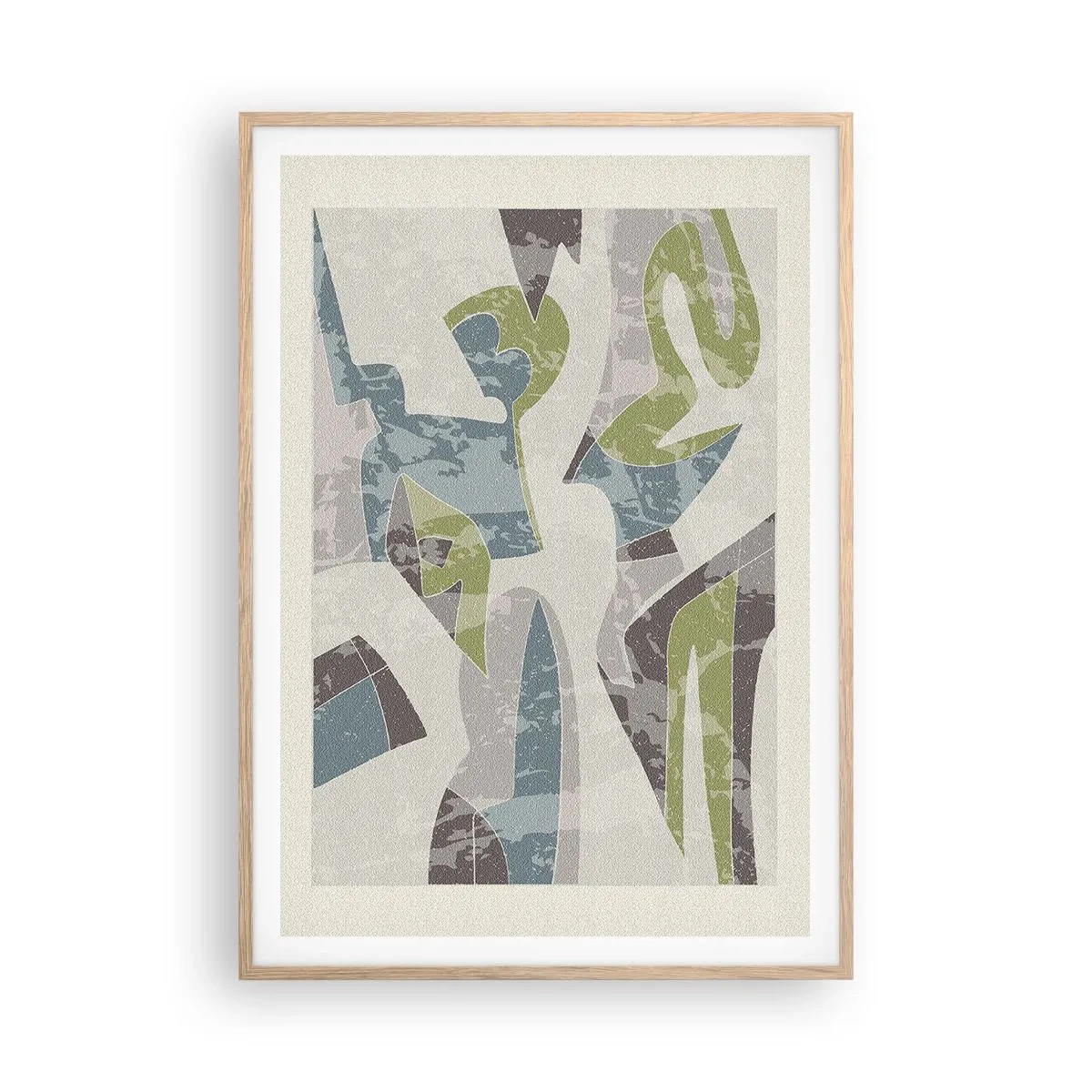 Plagát v ráme zo svetlého duba - Kompozícia za sklom - 70x100 cm