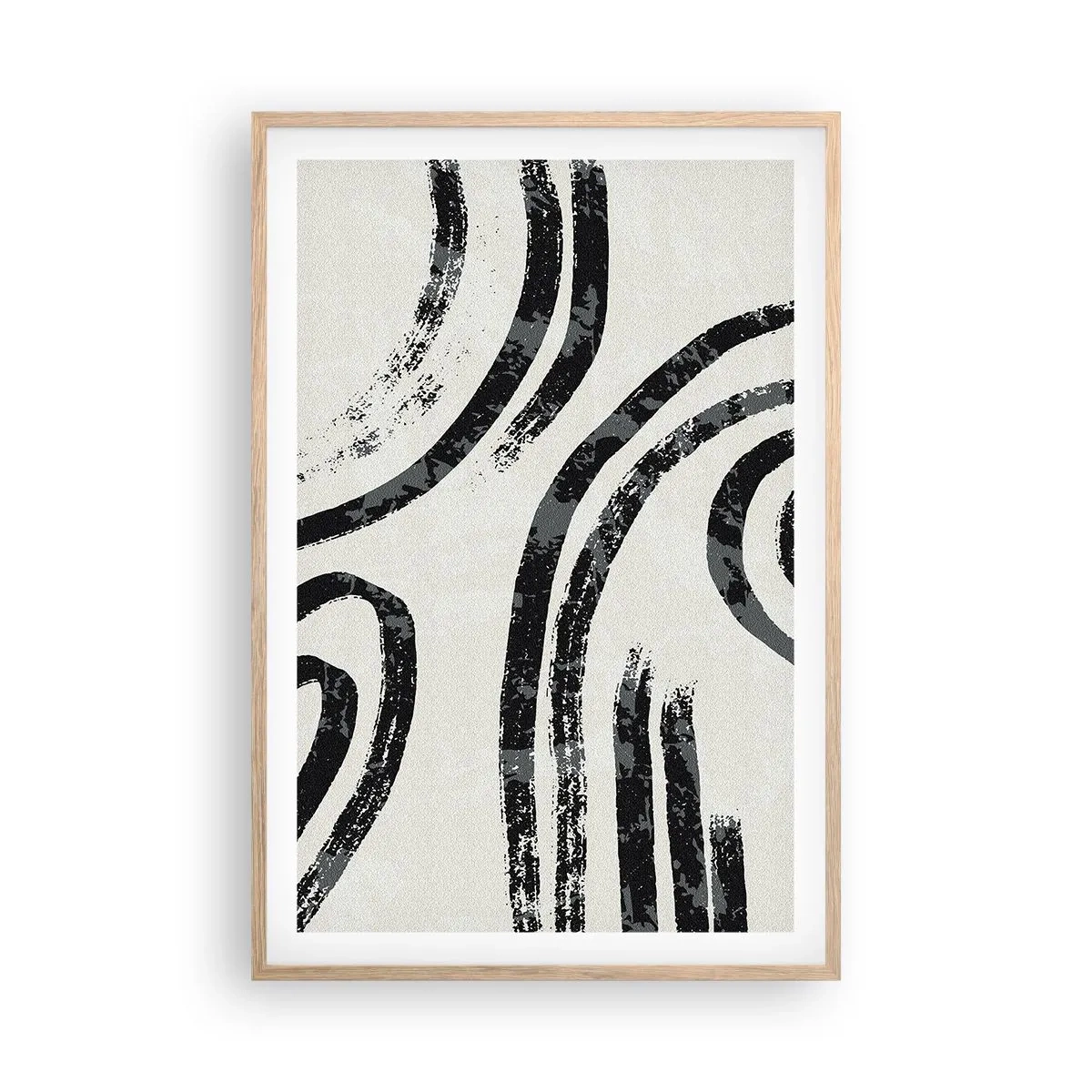 Plagát v ráme zo svetlého duba - Napoly zastavený - 61x91 cm