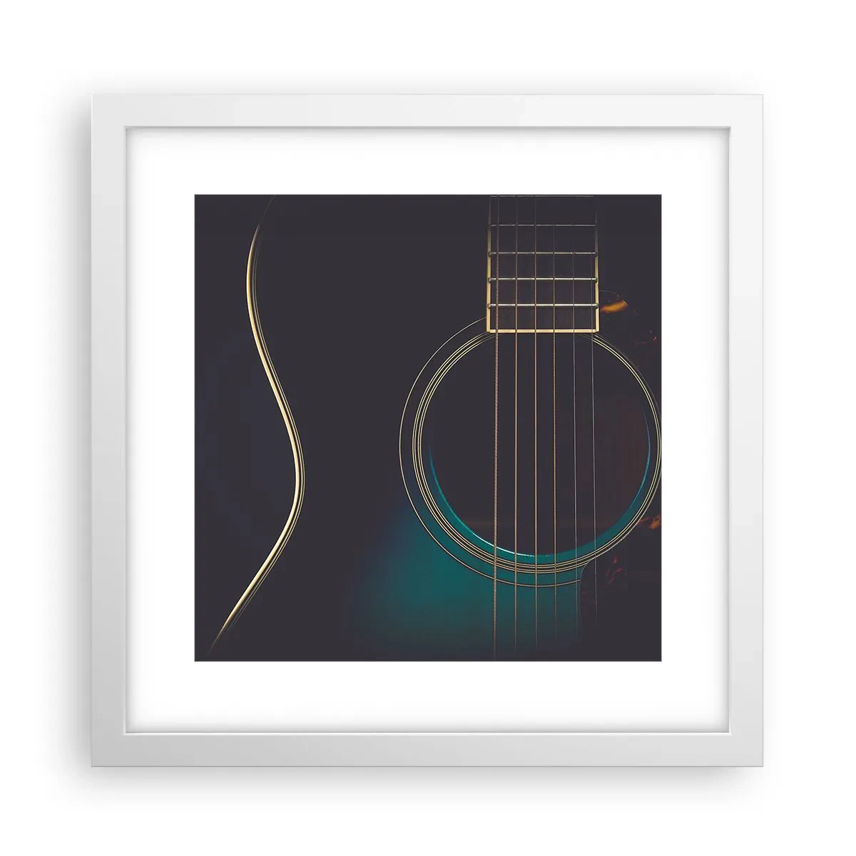 Plagát v bielom ráme - Okamih, než to zaznie - 30x30 cm