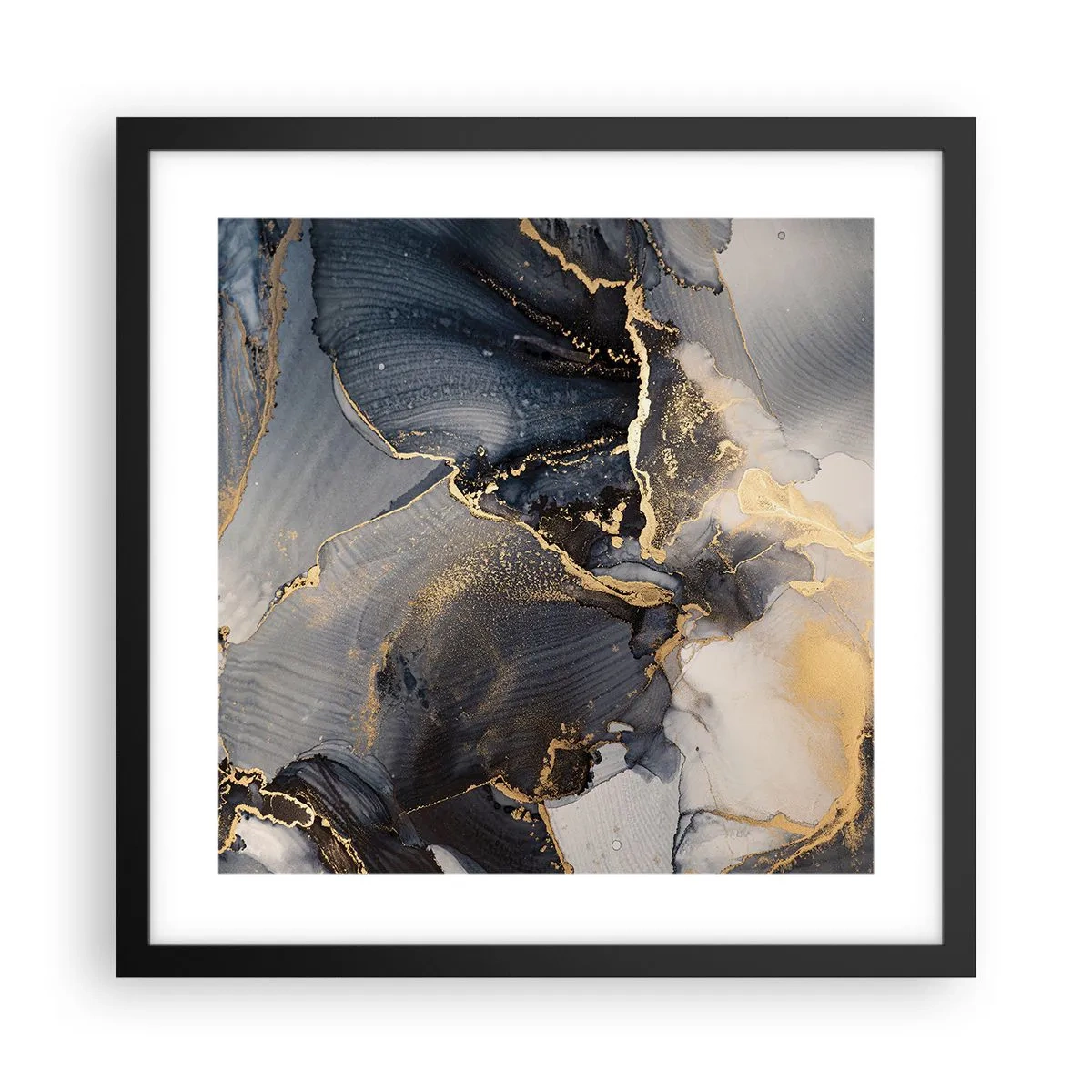 Plagát v čiernom ráme - Život kameňa - 40x40 cm