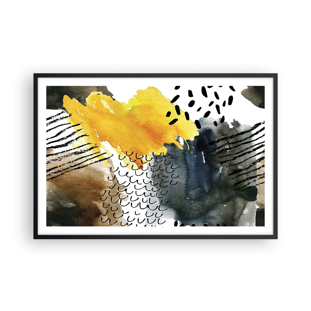 Plagát v čiernom ráme - Stretnutie živlov - 91x61 cm
