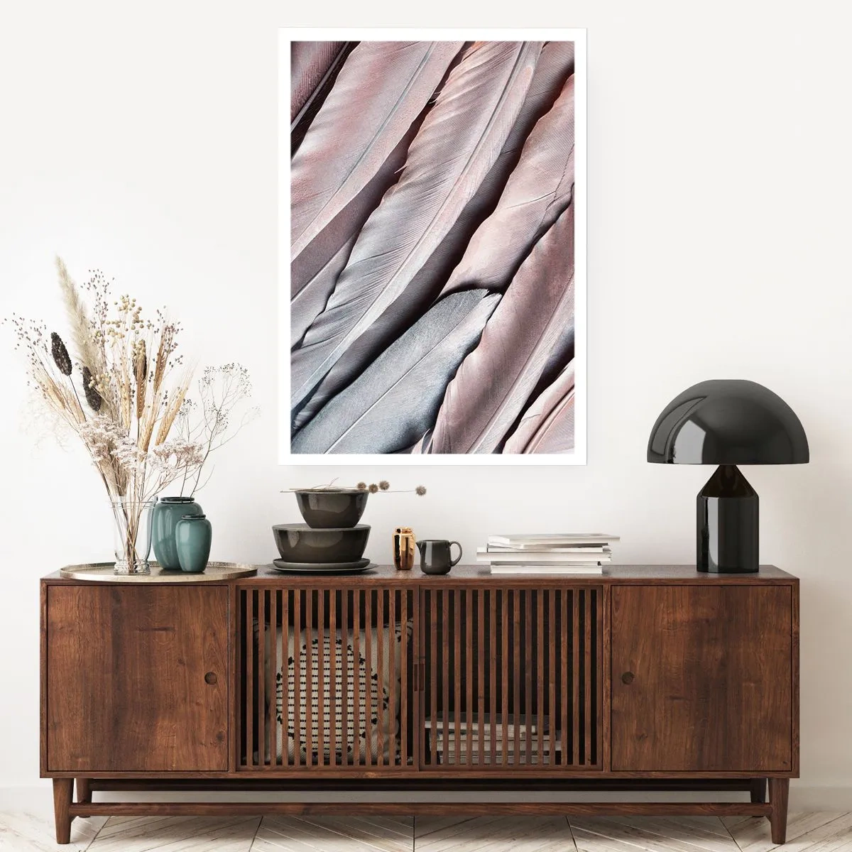 Plagát - V ružovej a striebornej - 70x100 cm