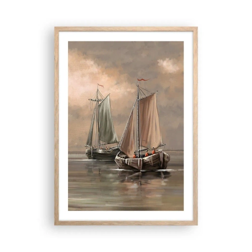 Plagát v ráme zo svetlého duba - Návrat námorníkov - 50x70 cm