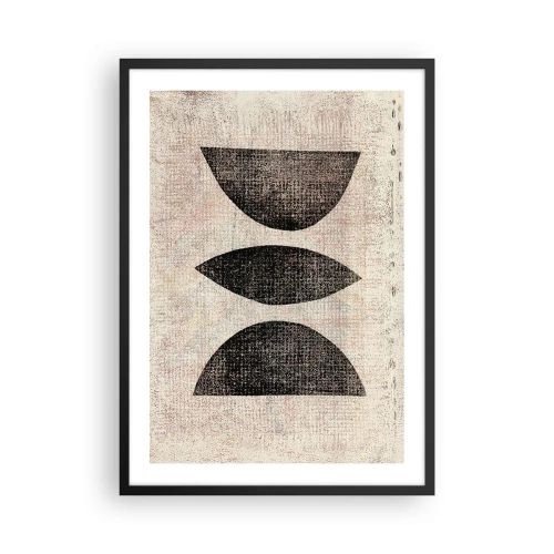 Plagát v čiernom ráme - Geometrická abstrakcia vo vintage štýle - 50x70cm - Etnická abstrakcia - Moderná nástenná dekorácia do obývacej izby a spálne ARTTOR