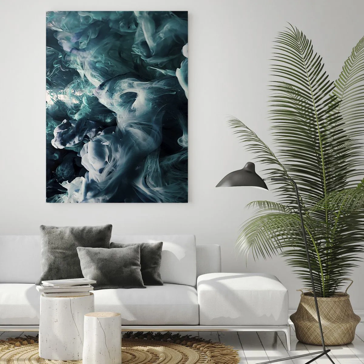 Obraz na skle - Pohyb farby - 70x100 cm