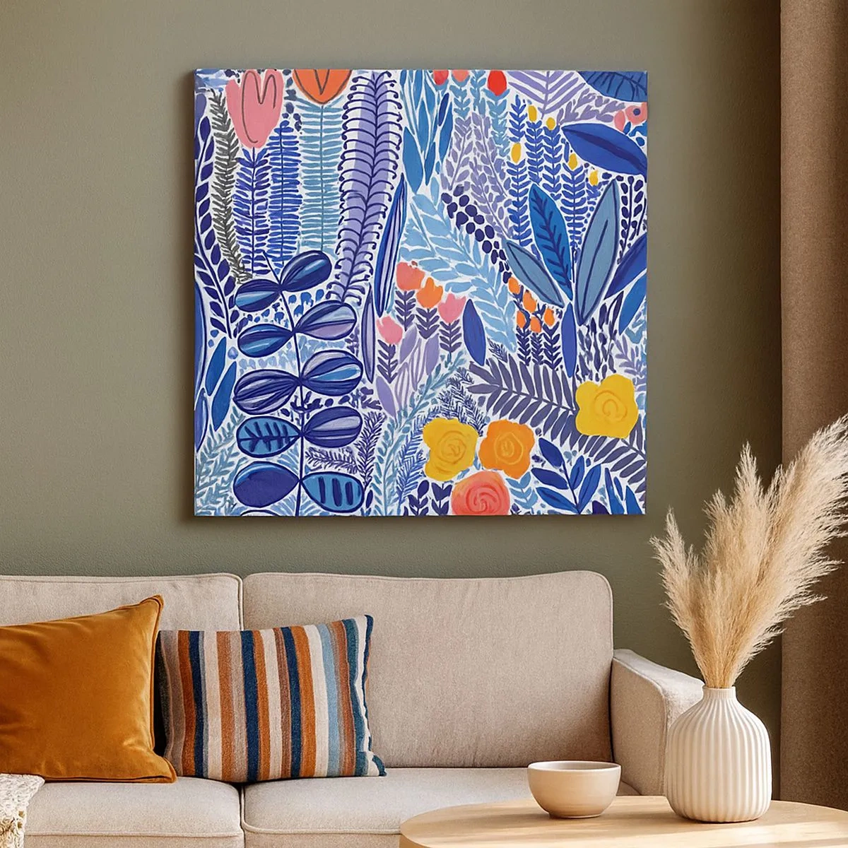 Obraz na plátne - Havajská záhrada - 30x30 cm