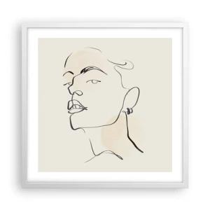 Plagát v bielom ráme - Hrdý pohľad - 50x50 cm