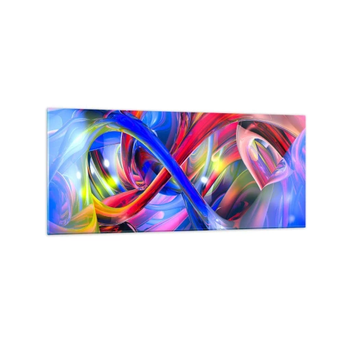Obraz na skle - Tanec farieb - 120x50 cm