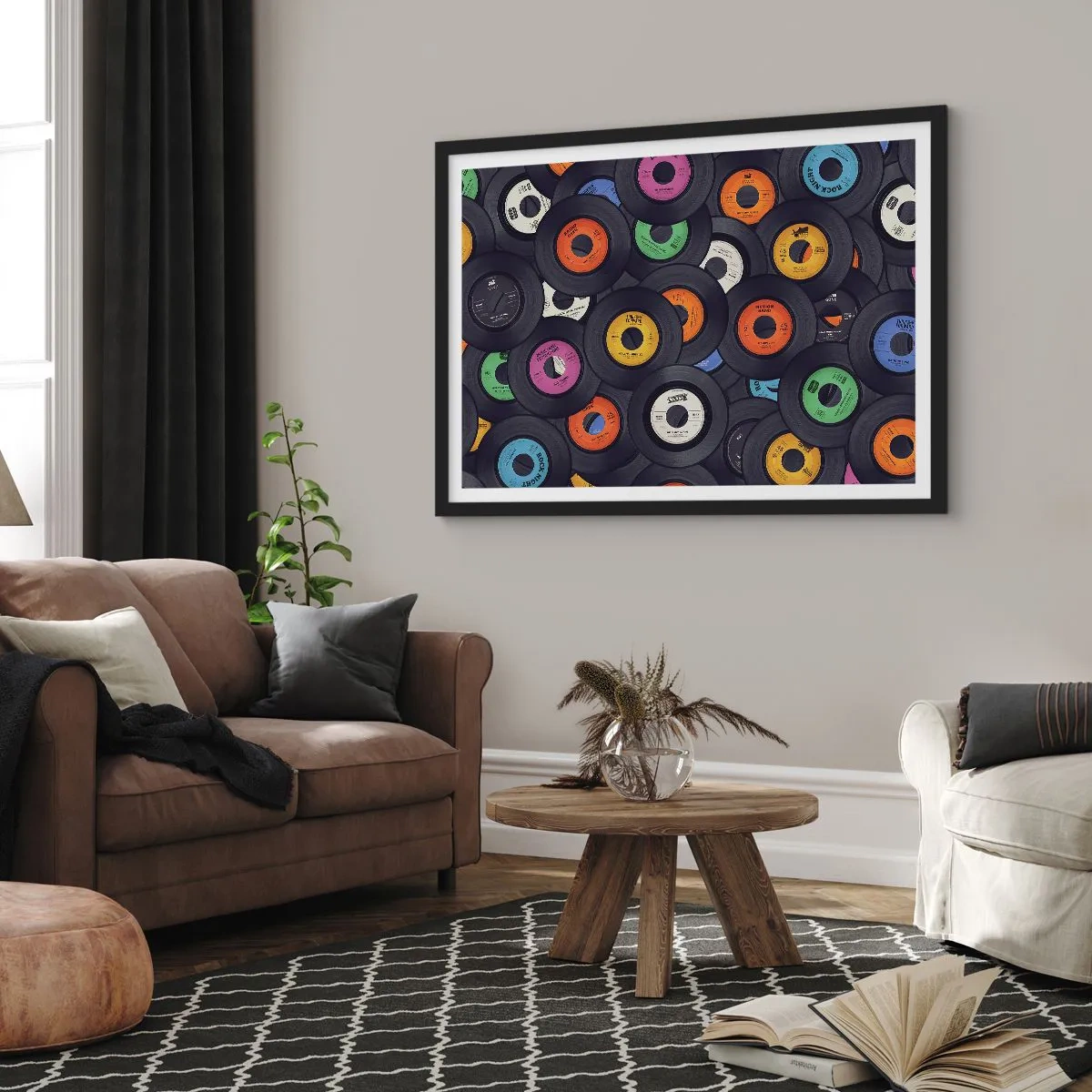 Plagát v čiernom ráme - Farby klasiky - 100x70 cm