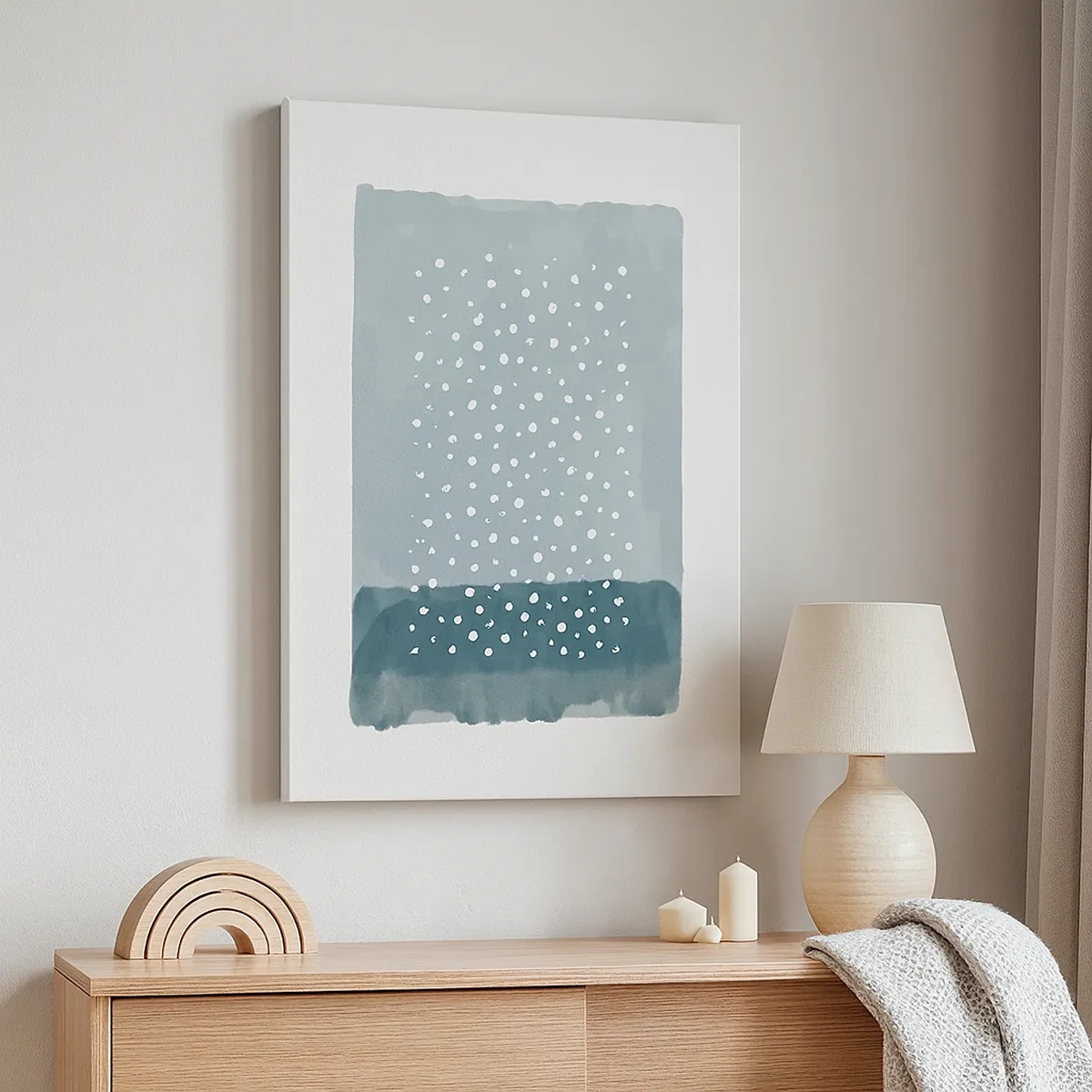 Obraz na plátne - Pestované na modrej - 50x70 cm