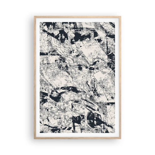 Plagát v ráme zo svetlého duba - Prelínanie protikladov - 70x100 cm