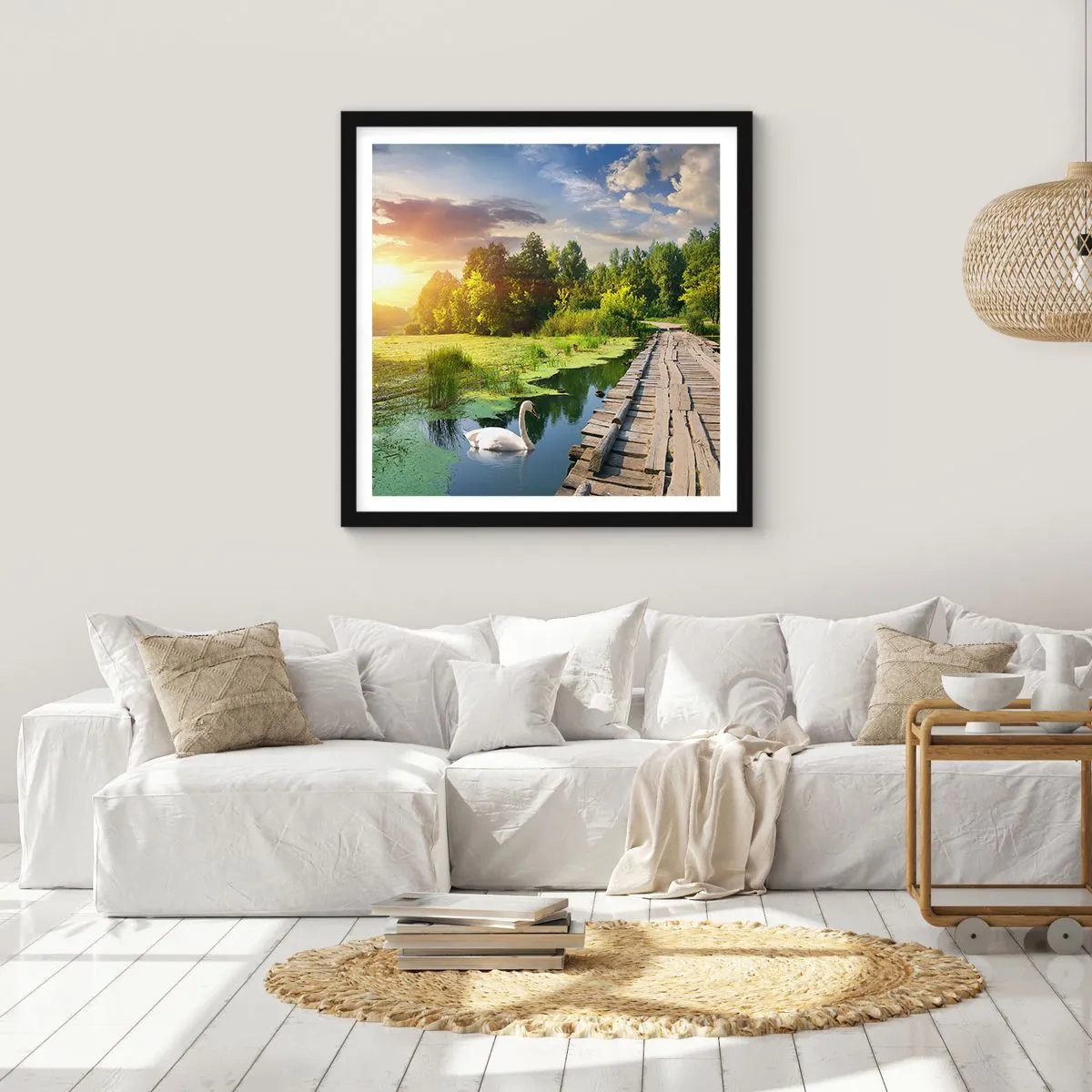 Plagát v čiernom ráme - Leto, leto všade - 60x60 cm