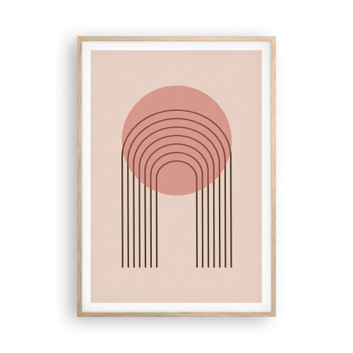 Plagát v ráme zo svetlého duba - Neodolateľná príťažlivosť - 70x100 cm