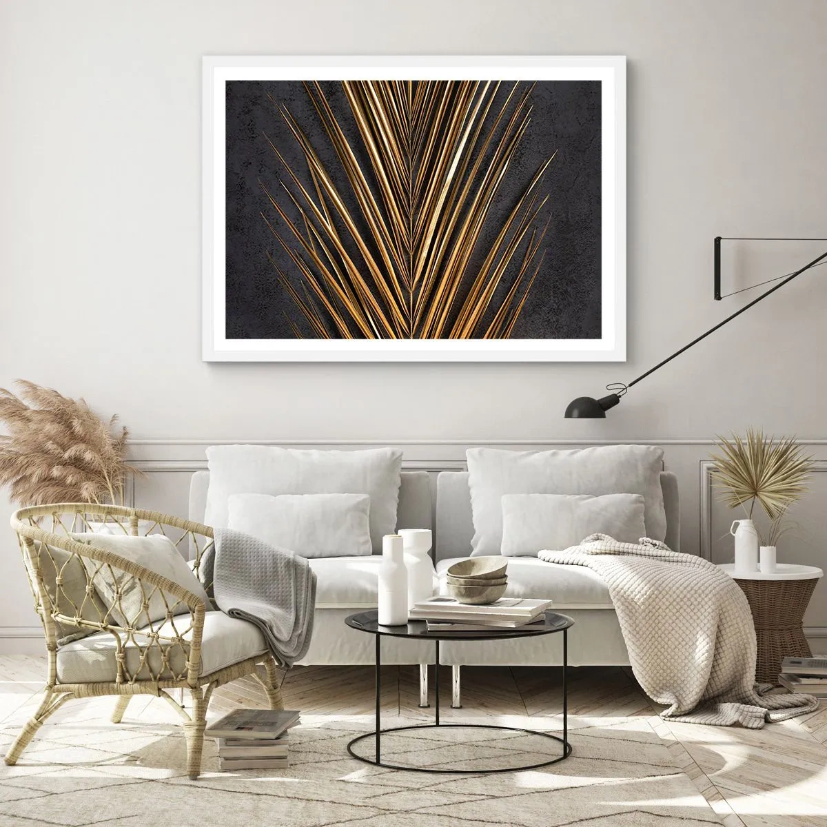 Plagát v bielom ráme - Zlato trópov - 100x70 cm