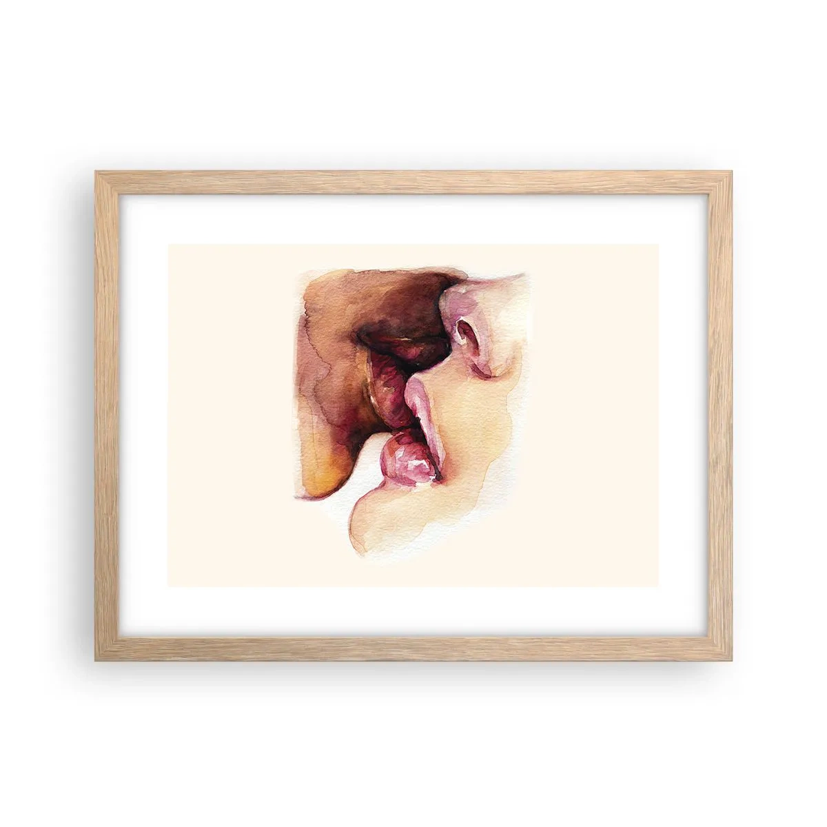 Plagát v ráme zo svetlého duba - Ako noc a deň, zem a nebo - 40x30 cm