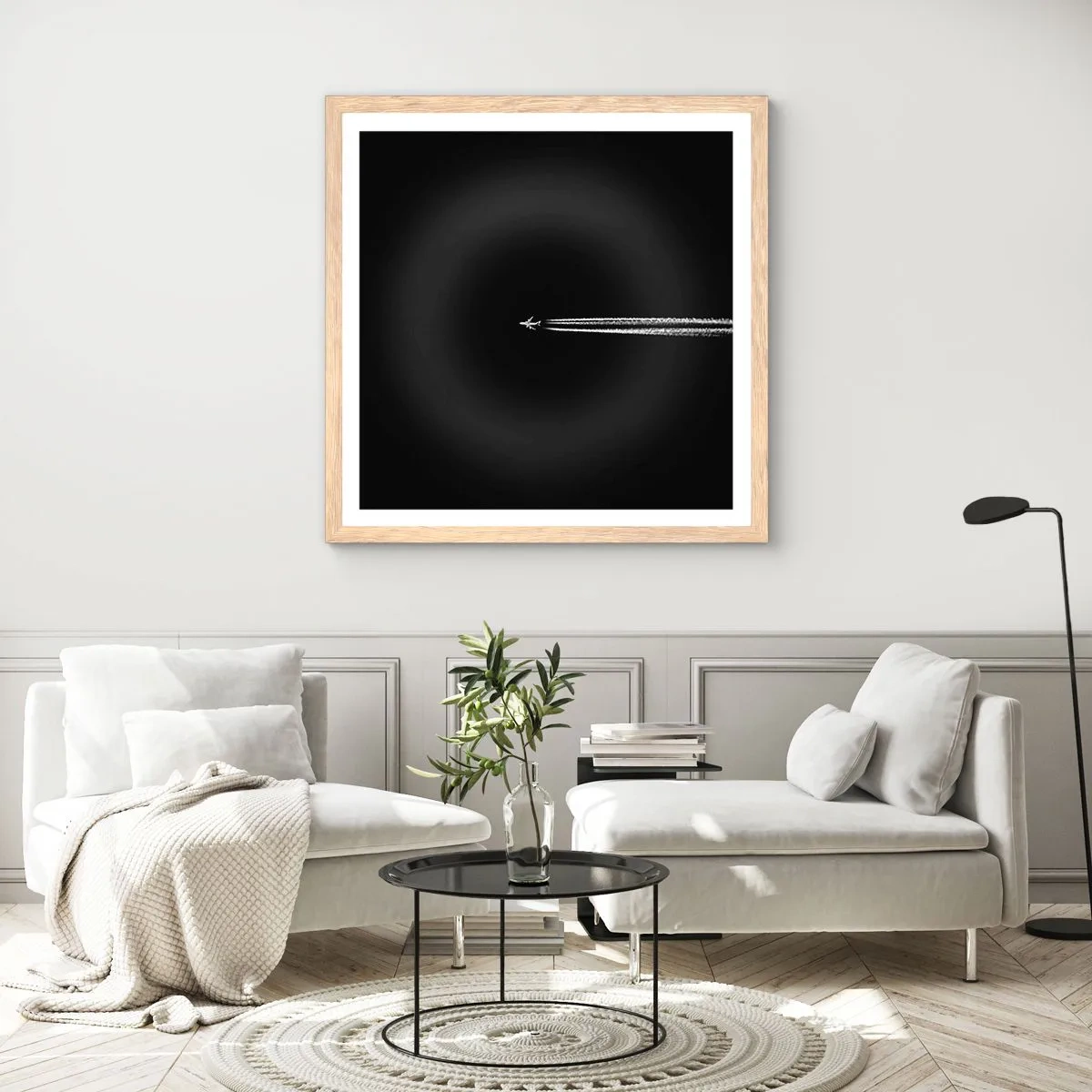 Plagát v ráme zo svetlého duba - Do inej dimenzie - 40x40 cm