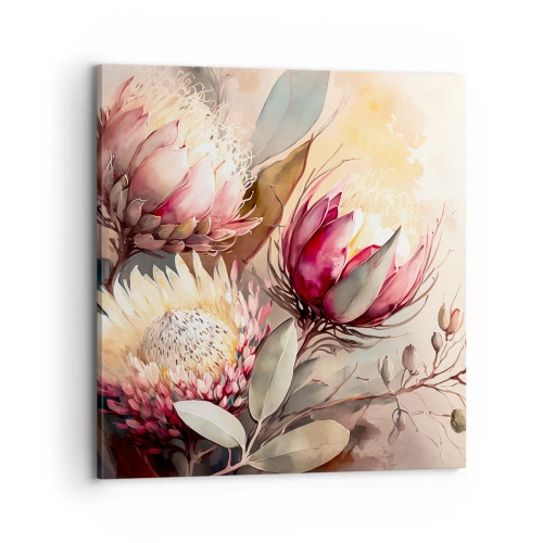 Obraz na plátne - Z profilu a en face - 70x70 cm