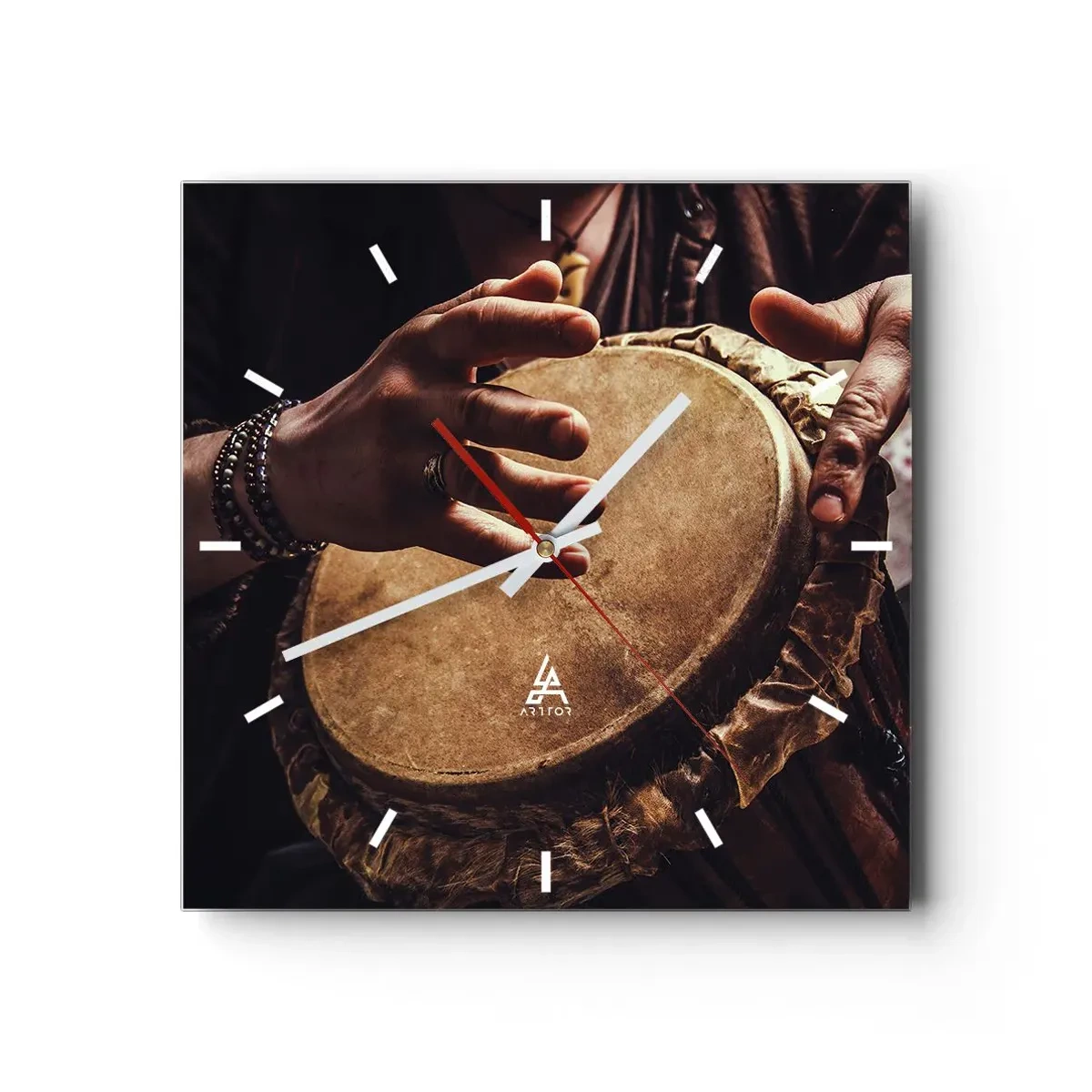 Nástenné hodiny - V rytme srdca - 40x40 cm