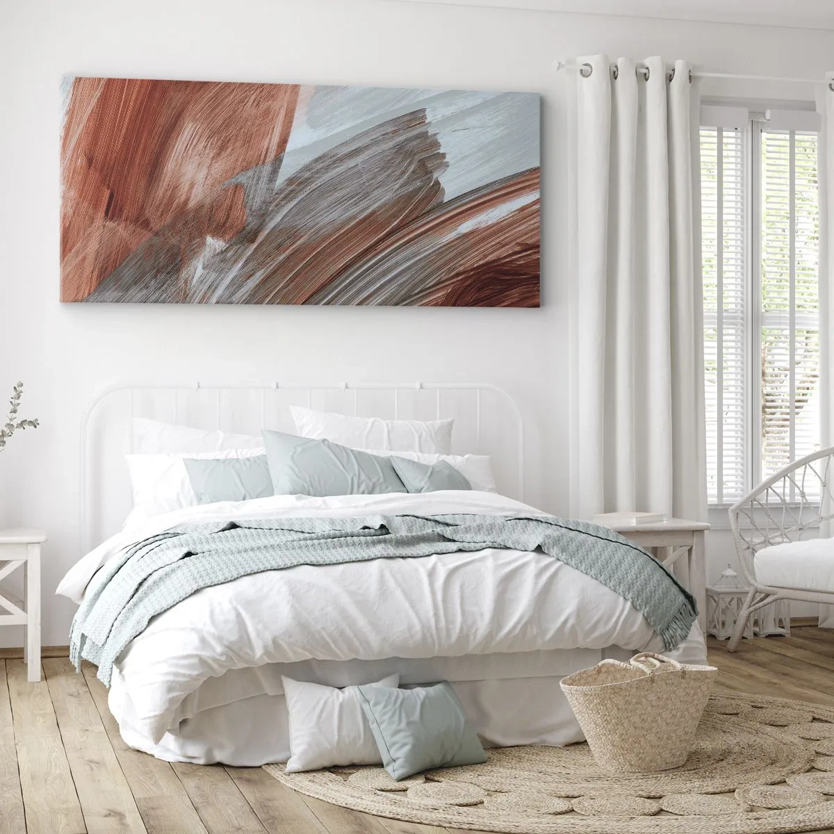 Obraz na plátne - Jesenná veterná abstrakcia - 140x50 cm