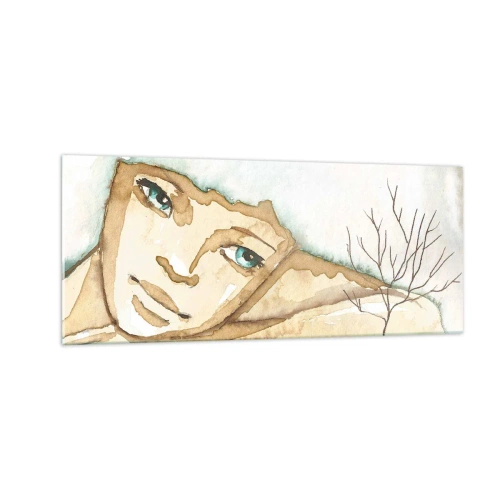 Obraz na skle - Strom poézie vyrastá z ticha - 100x40 cm