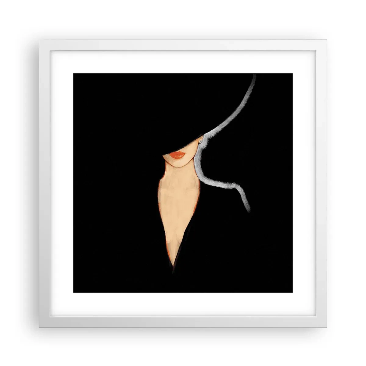 Plagát v bielom ráme - Elegancia a štýl - 40x40 cm