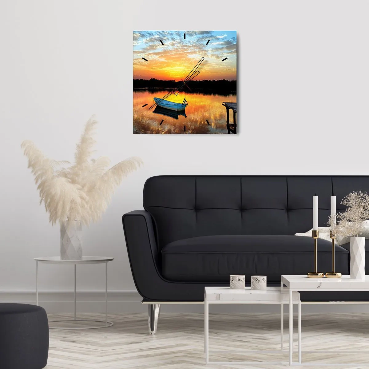 Nástenné hodiny - Pozri, počúvaj, medituj - 30x30 cm