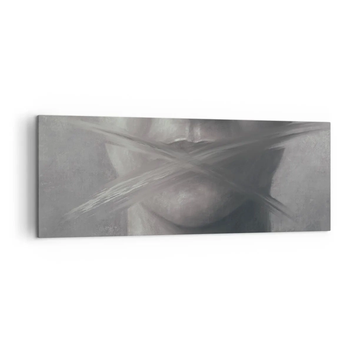 Obraz na plátne - Ani slovo - 140x50 cm