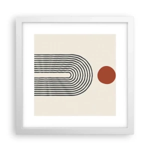 Plagát v bielom ráme - Magnetizmus tvarov a farieb - 30x30 cm