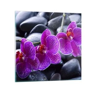 Obraz na skle - Kamene sa rozžiarili nadšením - 30x30 cm