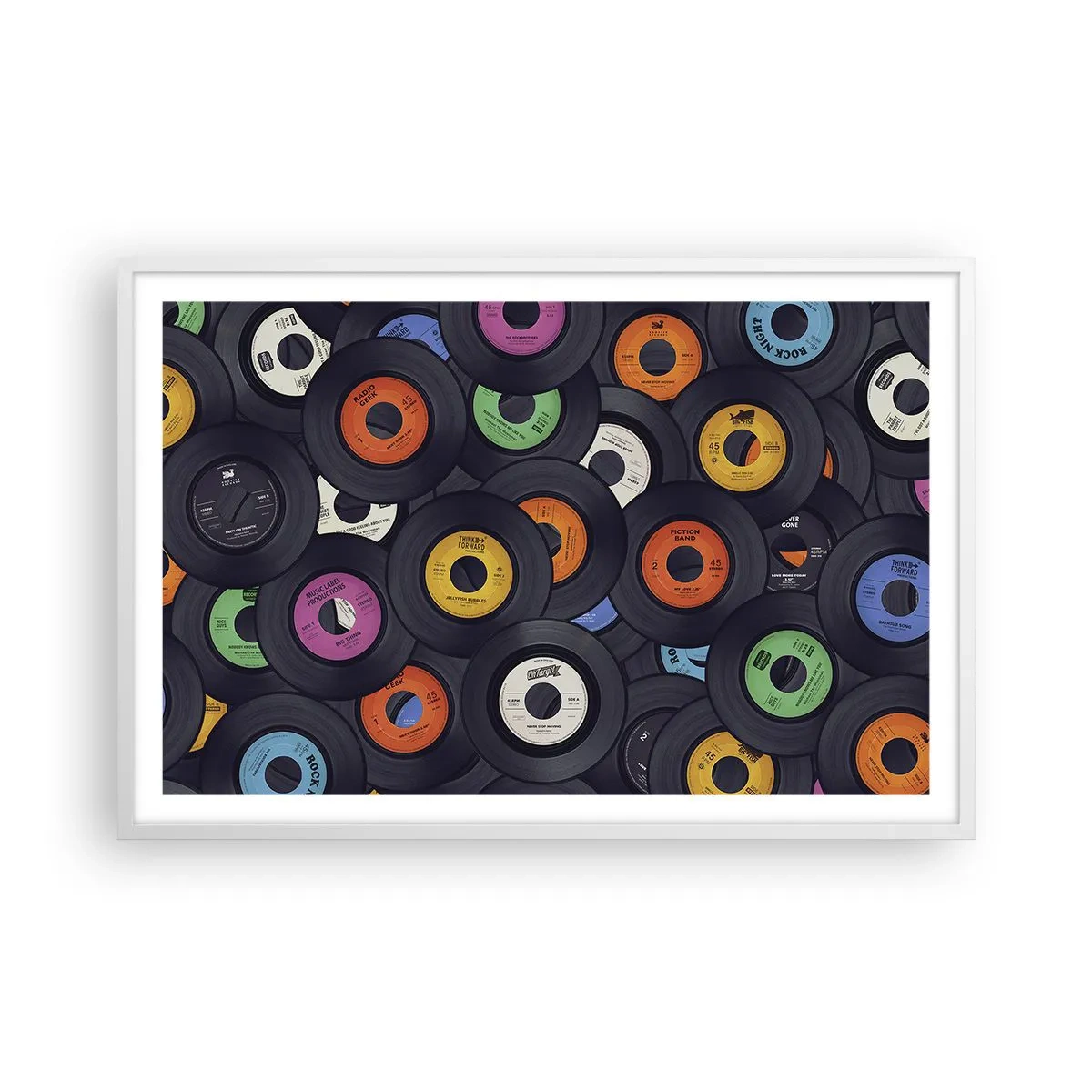 Plagát v bielom ráme - Farby klasiky - 91x61 cm