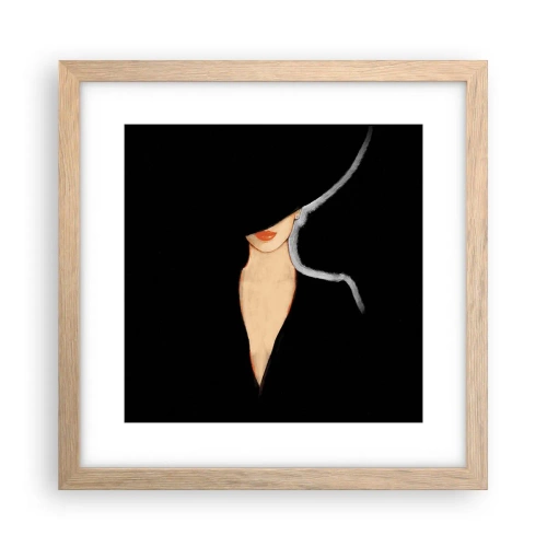 Plagát v ráme zo svetlého duba - Elegancia a štýl - 30x30 cm