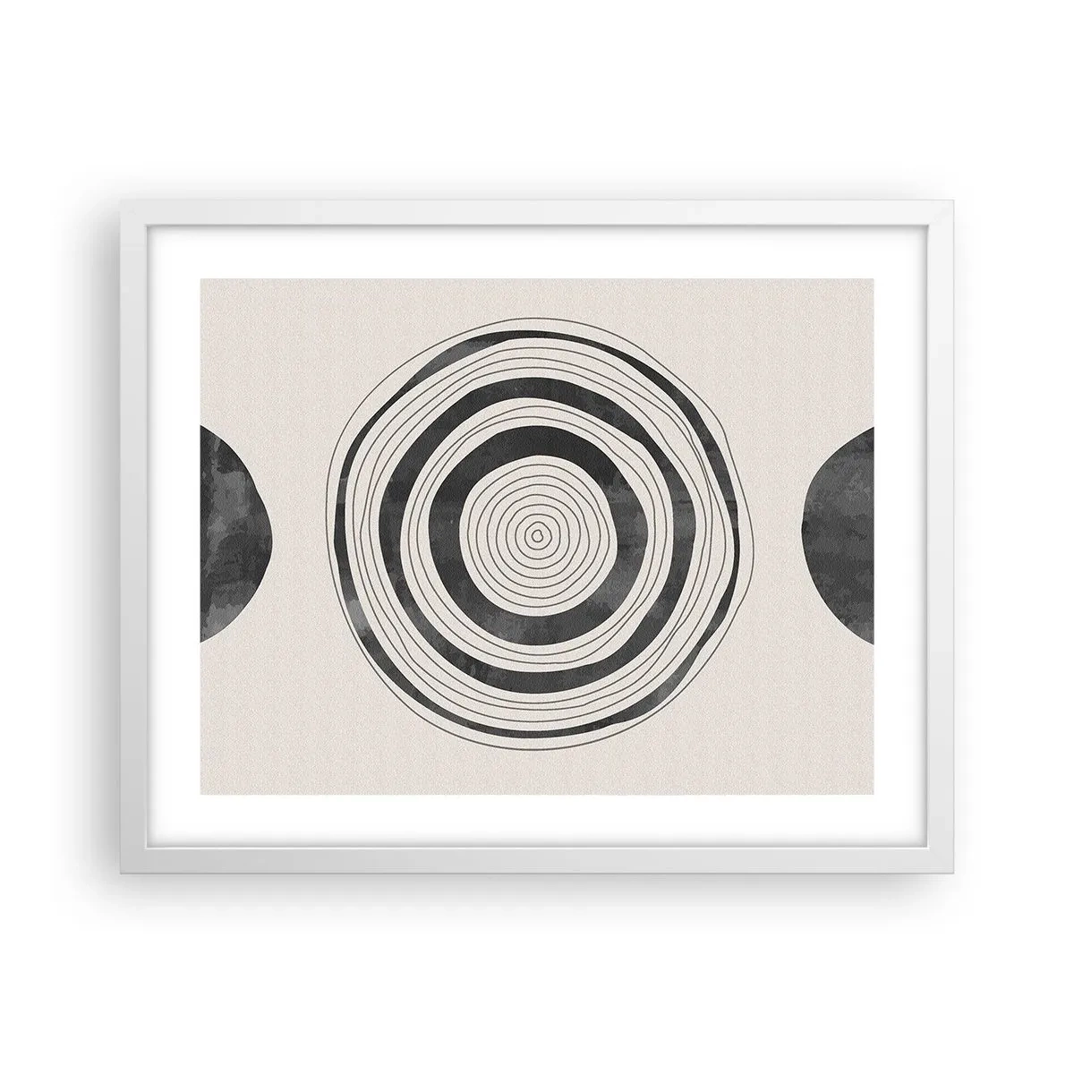 Plagát v bielom ráme - Dôležité je to, čo je uprostred - 50x40 cm