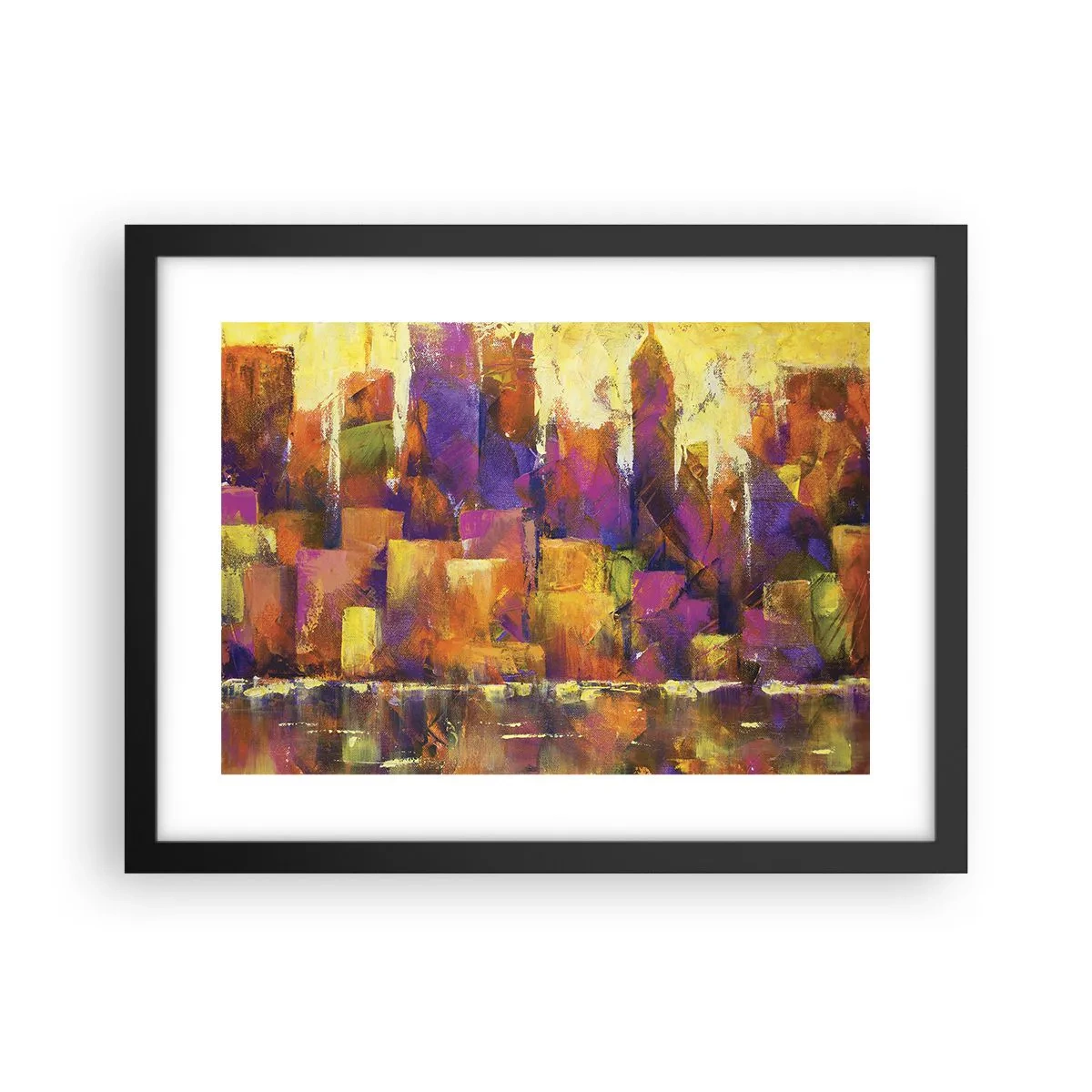 Plagát v čiernom ráme - Metropolitná kompozícia - 40x30 cm