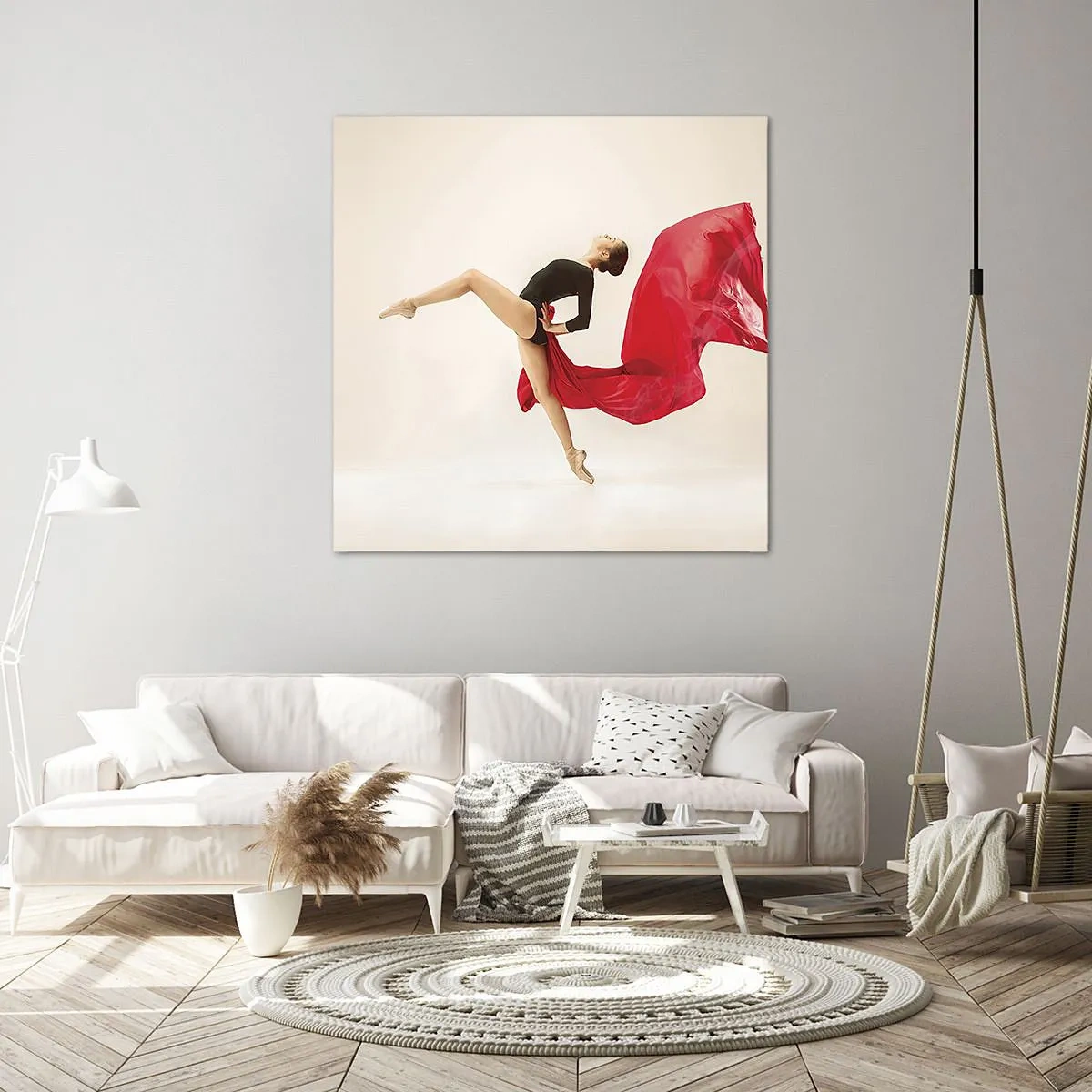 Obraz na plátne - Červené a čierne - 30x30 cm