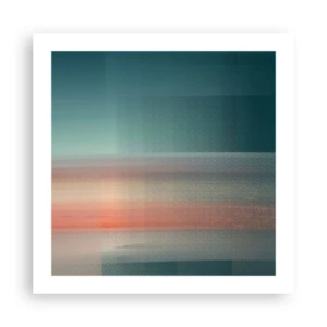 Plagát - Abstrakcia: vlny svetla - 50x50 cm