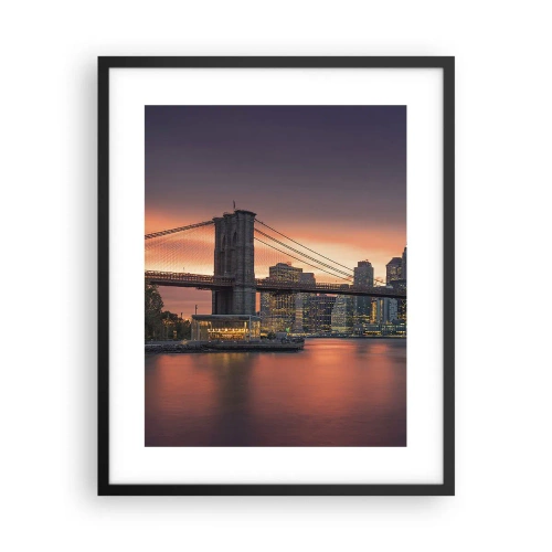 Plagát v čiernom ráme - Ponorené do ľaliového ticha - 40x50 cm