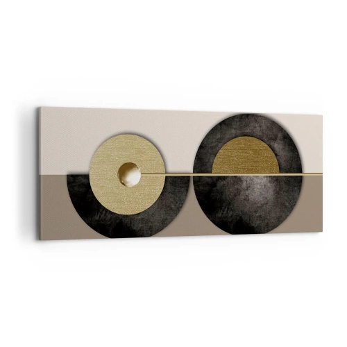 Obraz na plátne - Variácie okolo kruhu - 100x40 cm