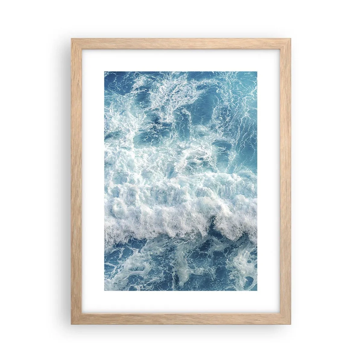 Plagát v ráme zo svetlého duba - Radostne a skákavo - 30x40 cm