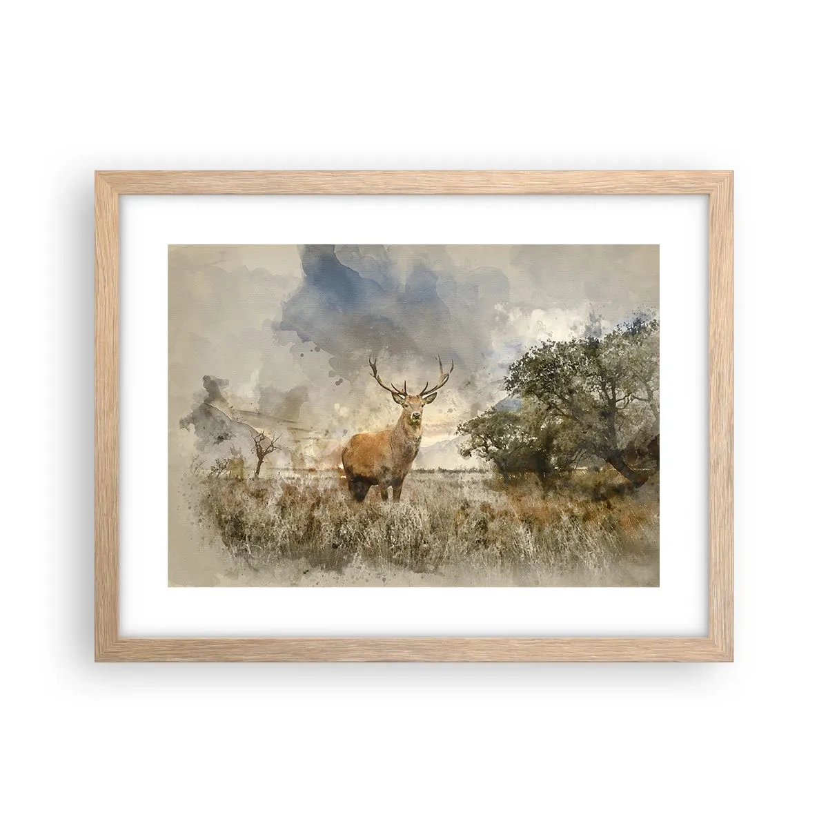 Plagát v ráme zo svetlého duba - Dôstojnosť - sila - majestátnosť - 40x30 cm