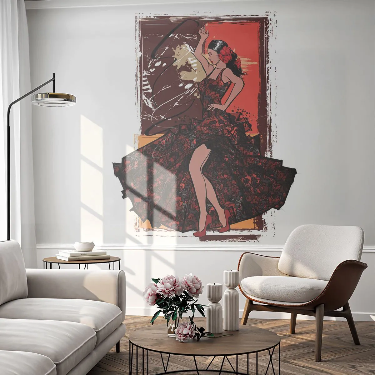 Fototapeta Standard Eco - V rytme srdca - tanečnica, Flamenco, Tancujte - 400x280 cm